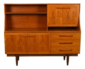 Mid Century Modern Danish Style Teak Credenza Bar Sideboard Buffet G Plan 1960s