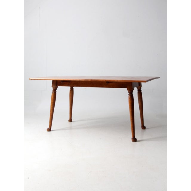 Mid-Century Colonial Revival Drop Leaf Dining Table in Sugar Maple For Sale - Image 18 of 18