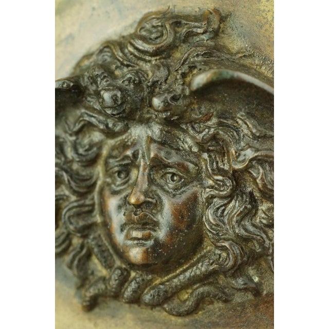 Gilded Bronze Plaque Medallion with Medusa Face Bas-Relief by Vincenzo Gemito, Italy, Late 1800s For Sale - Image 15 of 18