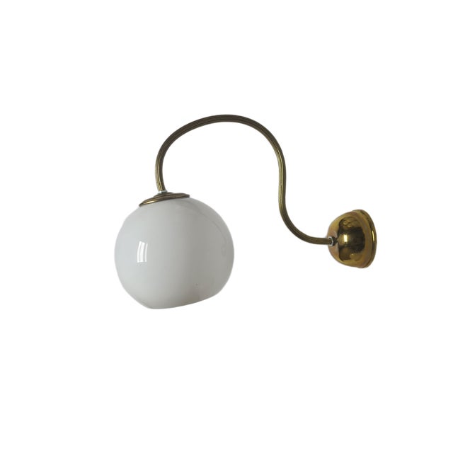 Art Deco Metal Wall Lamp, Poland, 1950s For Sale - Image 6 of 6