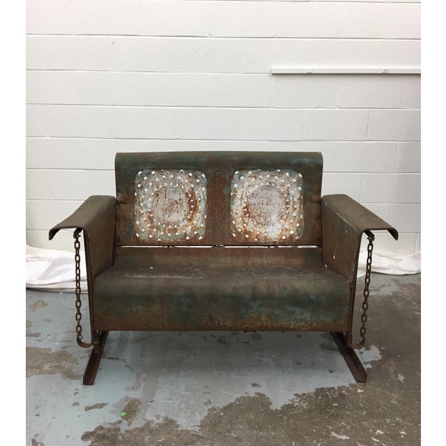 Antique Metal Glider Bench Chairish