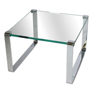 Vintage Glass and Chrome Model 1022 Coffee Table from Draenert, 1990s For Sale