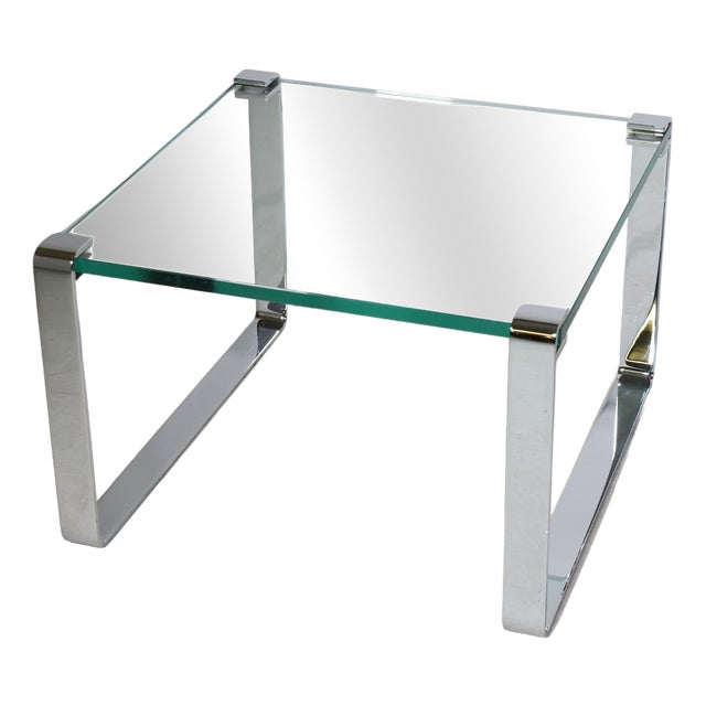 Vintage Glass and Chrome Model 1022 Coffee Table from Draenert, 1990s For Sale