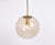 1 of 4 large smoked glass ball (hand-made) pendant, manufactured by limburg, germany, circa 1970-1979. Sockets: 1 x e27...