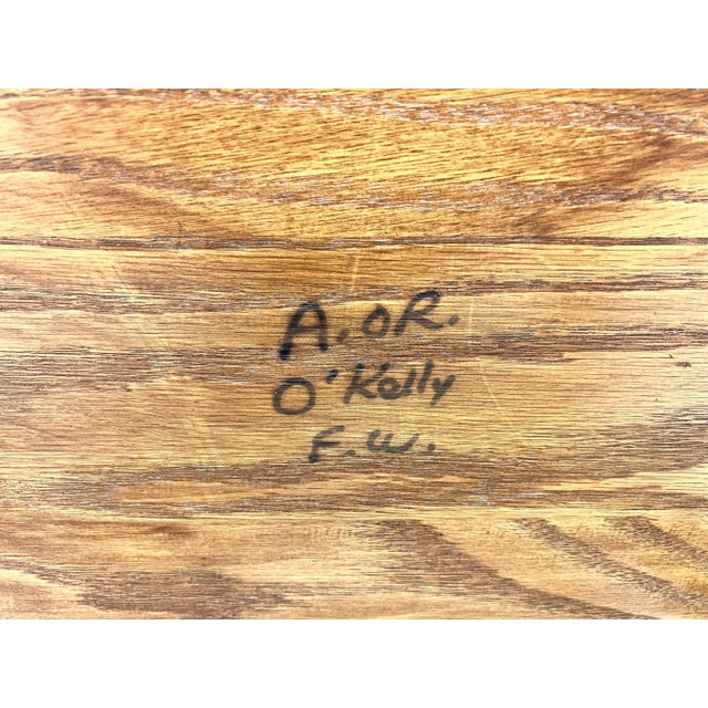 Amish Made Rockford Style Oak Windsor Bench For Sale - Image 9 of 10