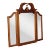 American Drew Georgian Style Tri-Fold Cherry Mirror For Sale