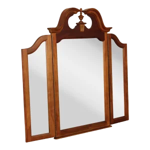 American Drew Georgian Style Tri-Fold Cherry Mirror