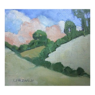 Malibu Hills Lynnr French California Pacific Landscape 8x8 O/C For Sale