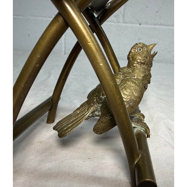 Antique 19th Century Solid Gilt Bronze Bird Pen/ Pipe Holder Stand Statue 1800's For Sale - Image 12 of 15