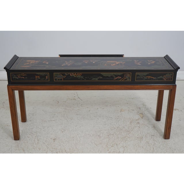 Drexel Chinoiserie Decorated 1 Drawer Console Sofa Table For Sale - Image 15 of 18