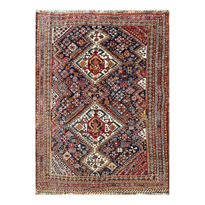Antique Persian Qashqai Rug 4'8" X 6'3"
