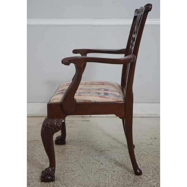 Rococo Pair Baker Ball & Claw Rococo Mahogany Armchairs For Sale - Image 3 of 18