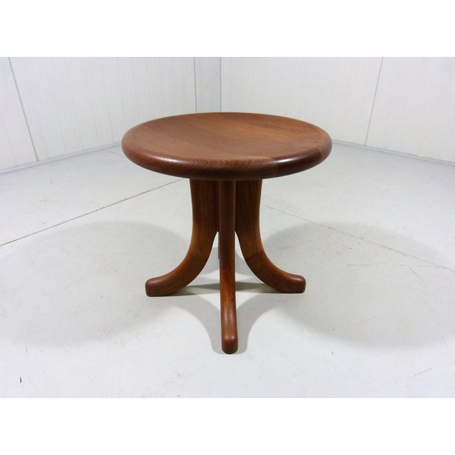 Wood Danish Teak Stool, 1970s For Sale - Image 7 of 13