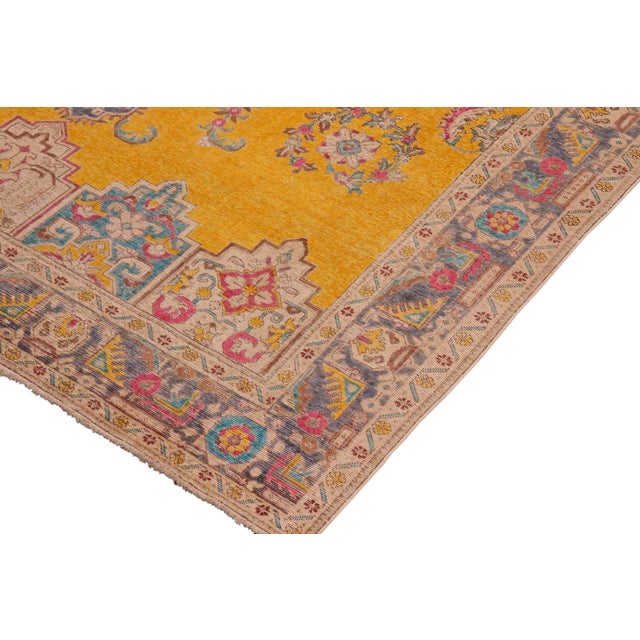 Traditional Hand-Painted Rug 9.10x12.7 For Sale - Image 3 of 8