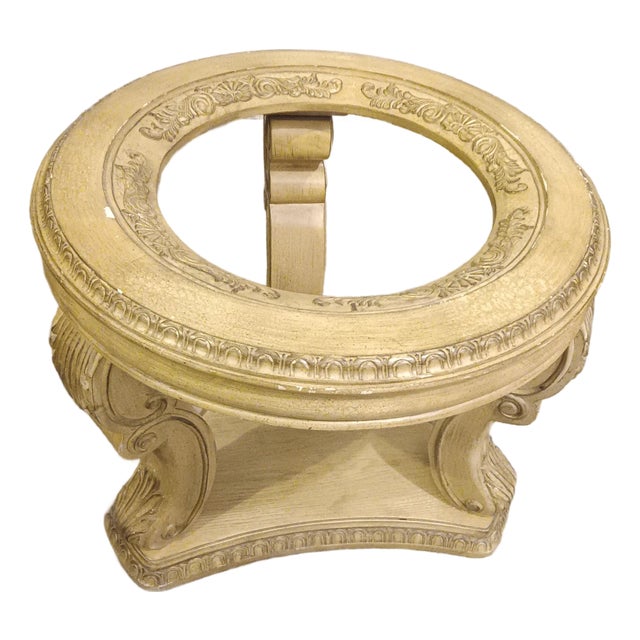 Vintage French Carved Solid Wood Accent/Entryway or Dining Table For Sale