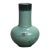 Antique Asian Celadon Pottery Bud Vase With Marsh Scene Signed Early 19thC For Sale