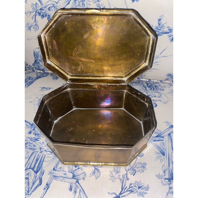 Antique Brass Lidded Box For Sale - Image 11 of 12