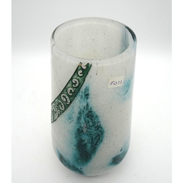 Glass Acid Cameo Art Glass Vase with Bird Pattern from Legras, 1920s For Sale - Image 7 of 12