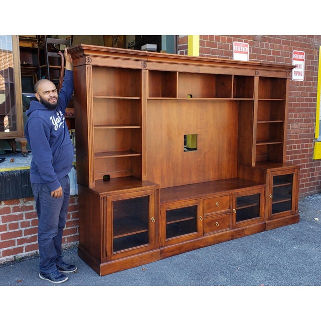 Ethan Allen British Classics Cinnabar Multiple Piece Media Center Wall