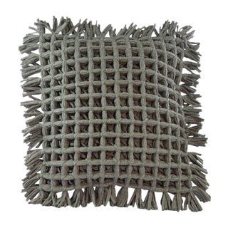 Grey Honeycomb Pillow by R & U Atelier For Sale