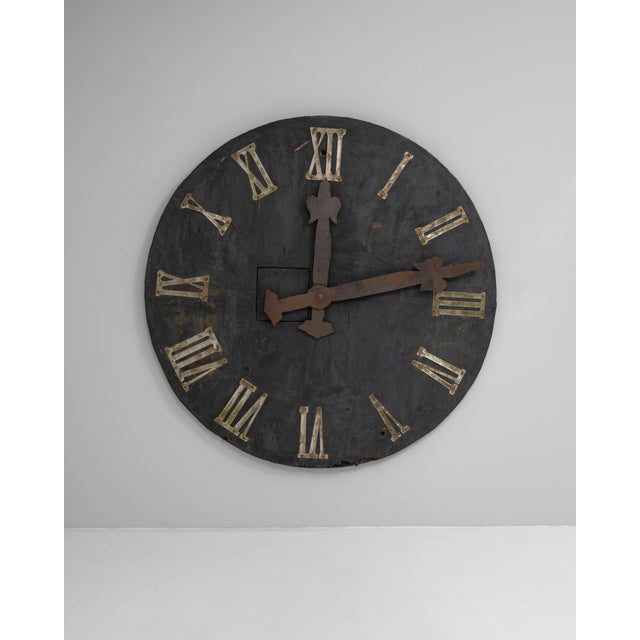 19th Century Central European Industrial Metal Wall Clock Face For Sale - Image 17 of 18