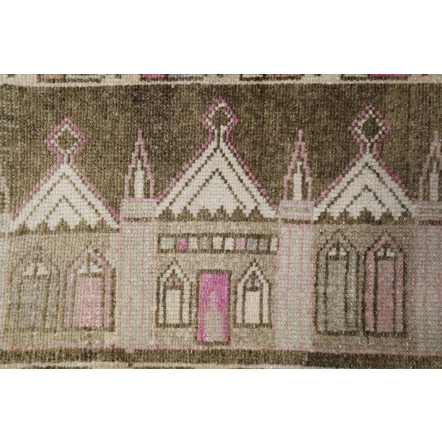 Vintage Turkish Mosque Pictorial Rug - 1'7" x 2'8" For Sale - Image 4 of 5