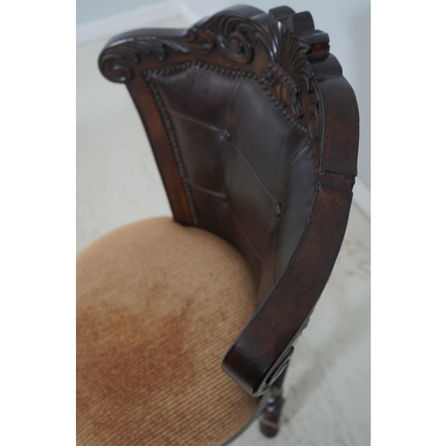 Pair of Legacy Classic Leather Back Bar Stools For Sale - Image 13 of 16