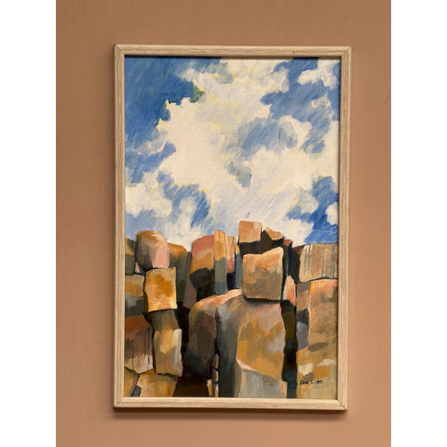 Eva S, Landscape, 1950s, Oil Painting on Canvas, Framed For Sale - Image 8 of 18
