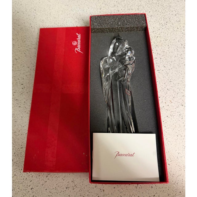 Baccarat Large Figurine Raphael Madonna and Child 9in Nib For Sale - Image 9 of 10
