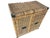 Brown Vintage Rattan Two Door Chest, Campaign/ Regency Style, Boho For Sale - Image 8 of 12
