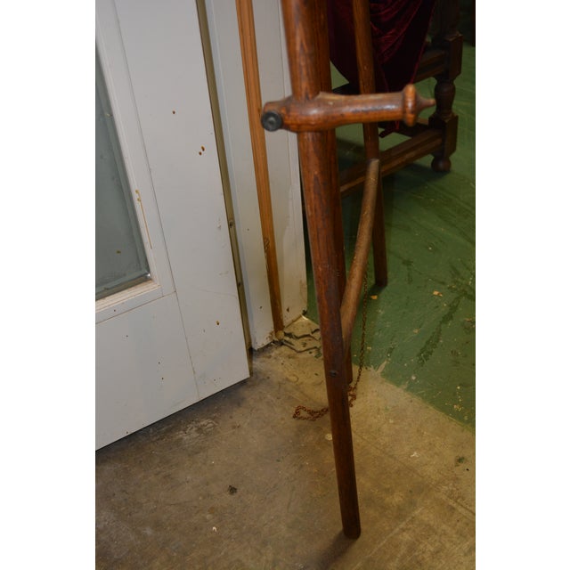 1900 - 1909 Vintage 1900s Oak Stick & Ball Asian Wooden Picture Easel Stand For Sale - Image 5 of 11