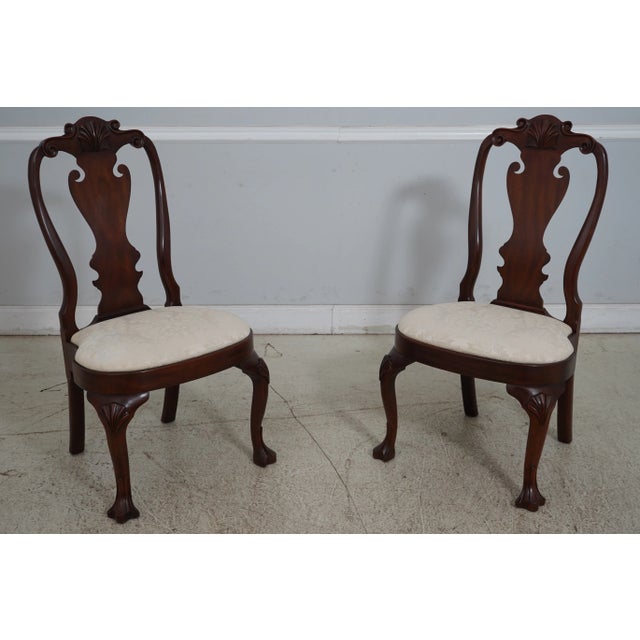 Wood Set of 8 Henkel Harris Mahogany Dining Room Chairs For Sale - Image 7 of 12