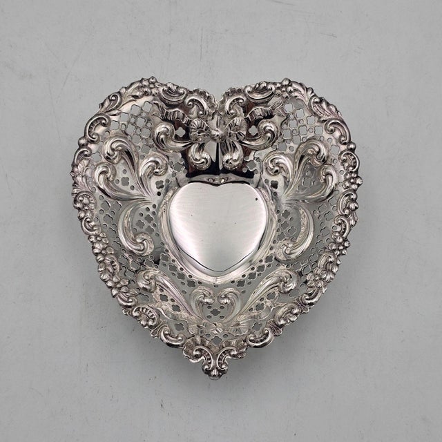 1930 Sterling Heart-Shaped Dish For Sale In San Francisco - Image 6 of 10