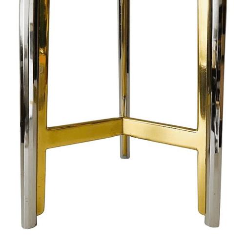 Vintage Italian Hollywood Regency Stool with Faux Fur, 1950s For Sale - Image 4 of 7