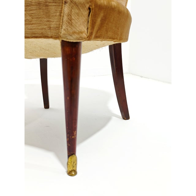 Mid-Century Modern Velvet Armchairs, Italy, 1960s, Set of 2 For Sale - Image 3 of 11