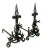 Andirons Wrought Iron With Dragon Design - A Pair For Sale