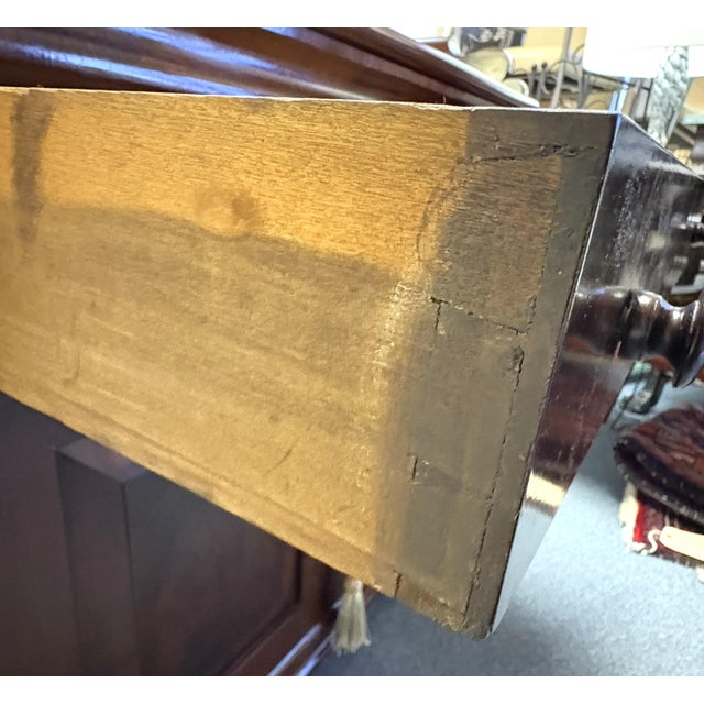 Mid 20th Century Mahogany Dry Sink Cabinet With Backsplash, Lock & Key For Sale - Image 12 of 18