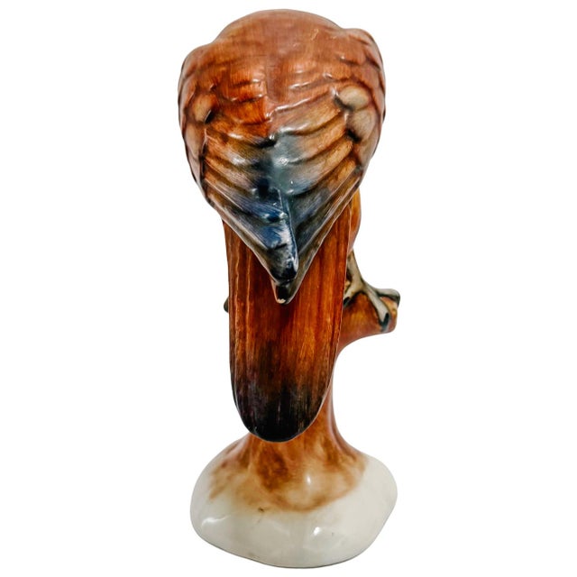 Vintage Italian Ceramic Birds of Prey Sculptures – Pair of Falcons / Hawks For Sale In San Diego - Image 6 of 11