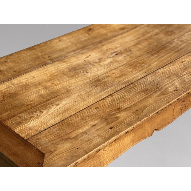 Antique French Farmhouse Kitchen Table in Fruitwood, 1860 For Sale - Image 4 of 11