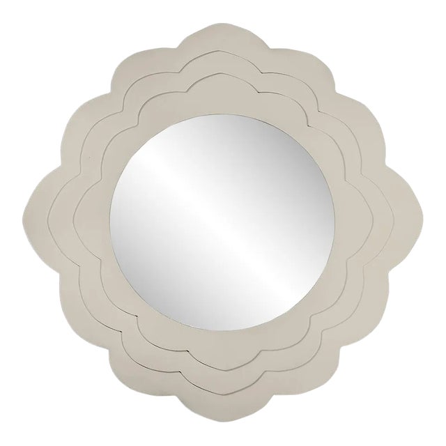 Fleur Home Audubon Magnolia Circle Mirror in Useful Gray, 24x24 For Sale