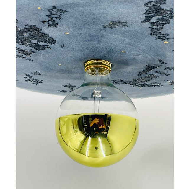 Blue Blue Resin & Brass Ceiling Light by Luca for Fermaluce, Italy 2022 For Sale - Image 8 of 15