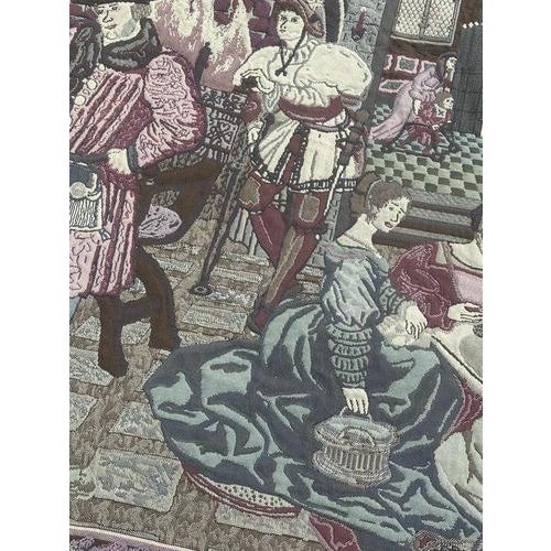 1960s Mid-Century French Aubusson Style Jacquard Tapestry, 1960s For Sale - Image 5 of 18