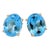 Swiss Topaz Stud Earrings in Solid 14k Gold - 2 Pieces For Sale