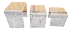 Mid Century Modern Lucite Waterfall Design Nesting Tables
