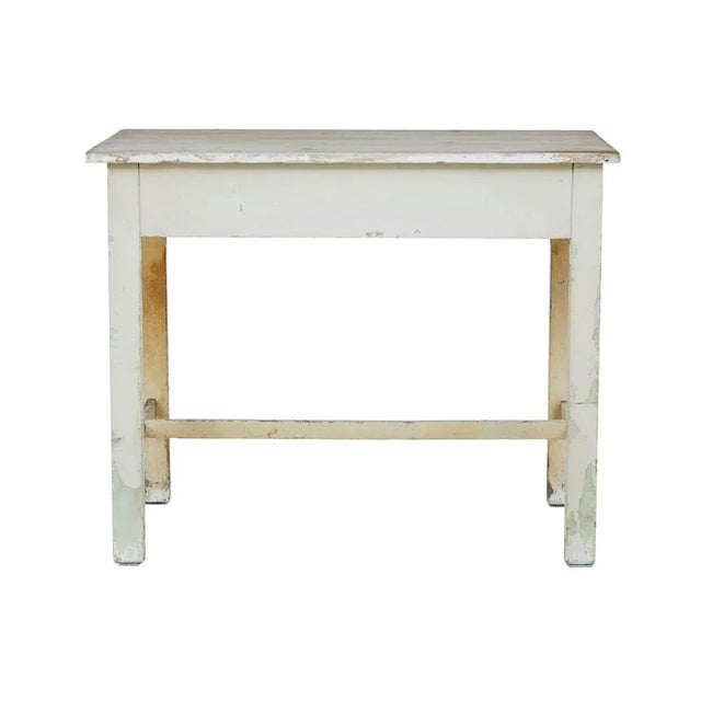 Rustic 19th Century Painted Pine Side Table, 1890s For Sale - Image 3 of 9