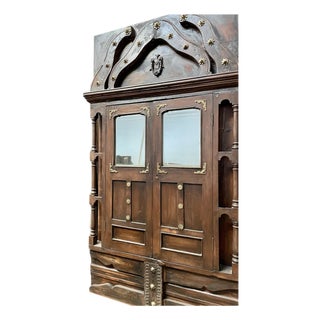 Antique Rustic Barn Door Brutalist Mid Century Library Door 83x42 For Sale