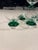 Late 20th Century Glow Green Footed Dessert Glasses by Mikasa- Set of 6 For Sale - Image 5 of 12