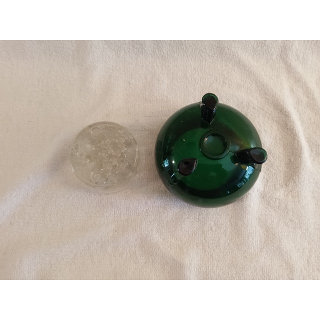 Vintage 1950's Viking Evergreen Flowerlite Frog 4 1/4" With Crystal Frog For Sale In Saint Louis - Image 6 of 6