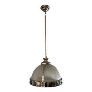 1990s Restoration Hardware Clemson Prismatic Pendant in Polished Nickel For Sale