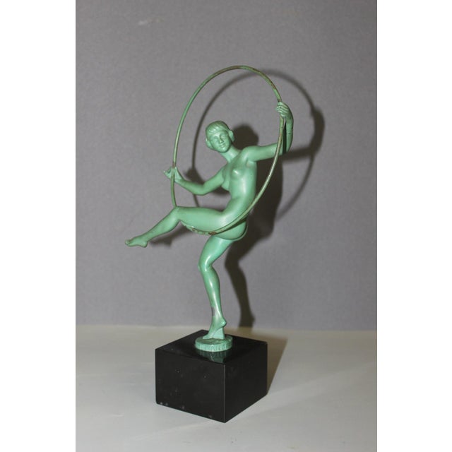1930s Art Cast Hoop Dancer Babbitt by Briand 1930 For Sale - Image 5 of 14